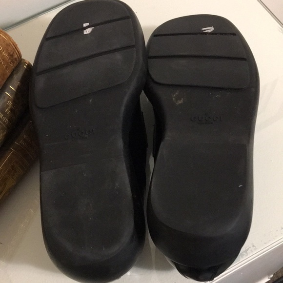 Gucci Black Leather Loafers Size 8 1/2 - Picture 4 of 9